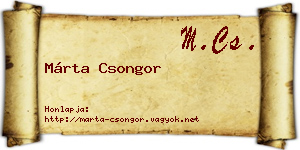 Márta Csongor névjegykártya