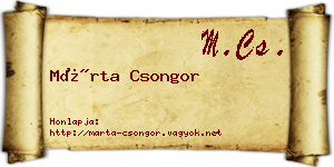 Márta Csongor névjegykártya